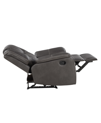 Shop Steve Silver Katrine 39" Manual Recliner In Dark Gray