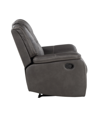 Shop Steve Silver Katrine 39" Manual Recliner In Dark Gray