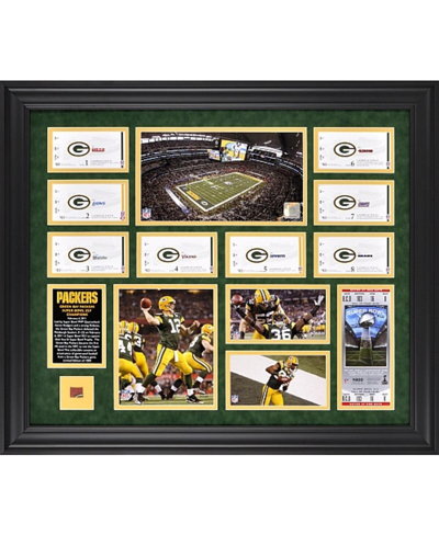Shop Fanatics Authentic Green Bay Packers Super Bowl Xlv Champions Season Ticket Collage-limited Edition Of 1000 In Multi