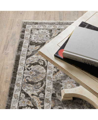 Jhb Design S Kumar Kum03 Gray And Ivory 9'10" X 12'10" Area Rug In Gray,ivory