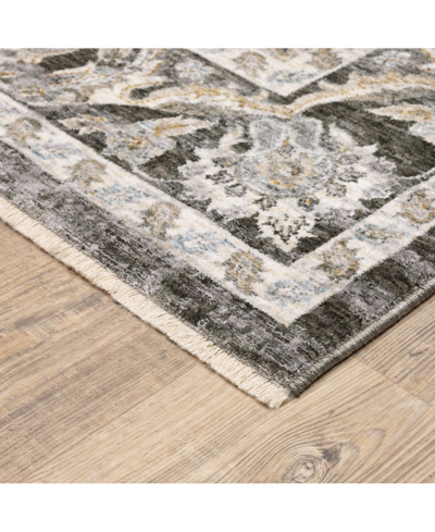 Jhb Design S Kumar Kum03 Gray And Ivory 9'10" X 12'10" Area Rug In Gray,ivory