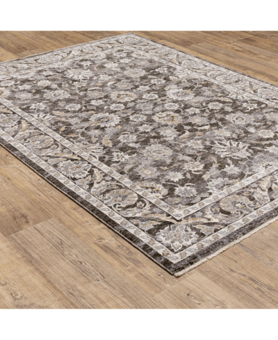 Jhb Design S Kumar Kum03 Gray And Ivory 9'10" X 12'10" Area Rug In Gray,ivory