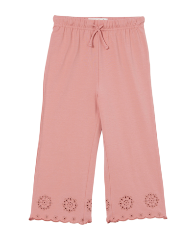 Shop Cotton On Toddler Girls Piper Broderie Relaxed Fit Pants In Clay Pigeon