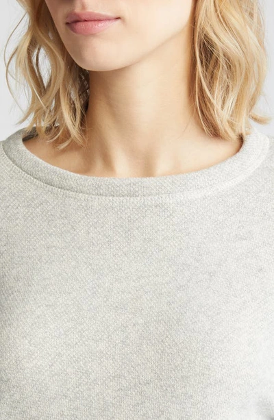 Loveappella Crewneck Cotton Sweatshirt In Gray