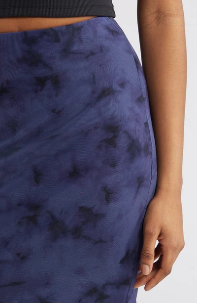 Shop Bp. Printed Mesh Maxi Skirt In Purple Dusty Print