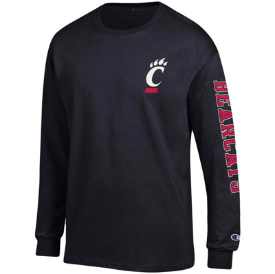 Shop Champion Black Cincinnati Bearcats Team Stack Long Sleeve T-shirt