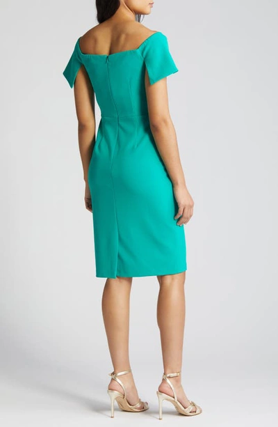 Shop Vince Camuto Off The Shoulder Cocktail Dress In Green