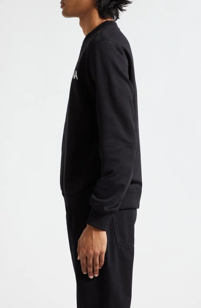 Dolce & Gabbana Cotton Sweatshirt With Frontal Logo In N0000 Nero
