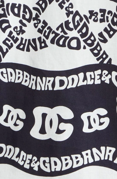 Dolce & Gabbana Logo-print Cotton T-shirt In Marina Blue