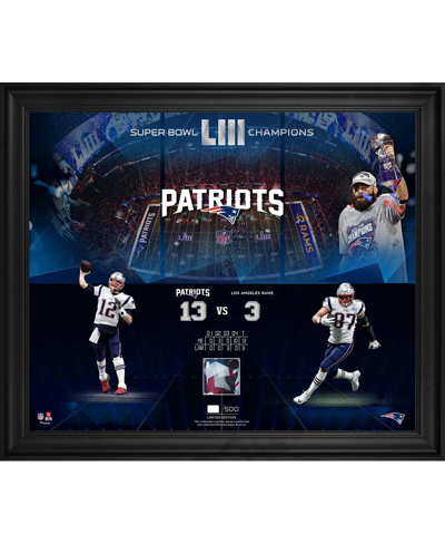 Shop Fanatics Authentic New England Patriots Framed Super Bowl Liii Champions 20" X 24" Photograph With Game-used Confetti In Multi