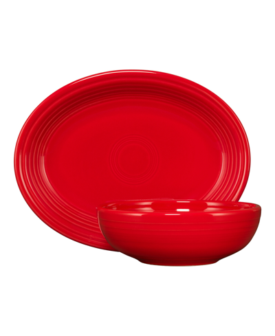 Shop Fiesta Serve Set 2 Piece In Scarlet