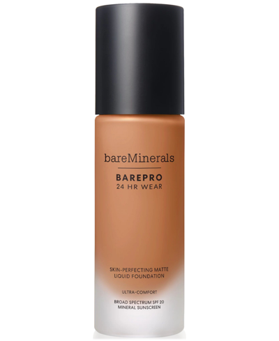 Shop Bareminerals Barepro 24hr Wear Skin-perfecting Matte Liquid Foundation Mineral Spf 20, 1 Oz. In Medium Deep  Cool