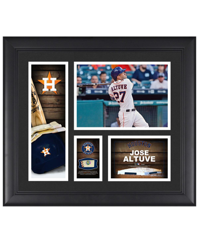Shop Fanatics Authentic Jose Altuve Houston Astros Framed 15" X 17" Player Collage With A Piece Of Game-used Ball In Multi