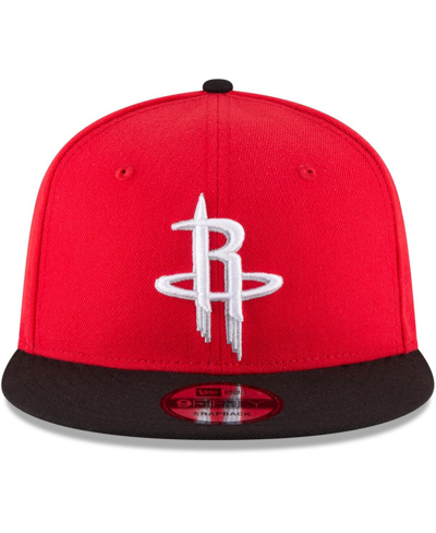 New Era Men's  Red, Black Houston Rockets Two-tone 9fifty Adjustable Hat In Red,black