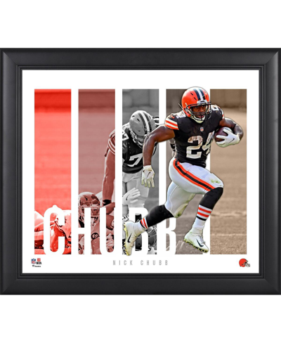Shop Fanatics Authentic Nick Chubb Cleveland Browns Framed 15" X 17" Player Panel Collage In Multi