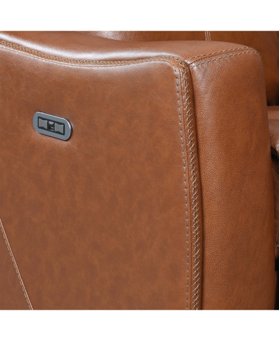 Steve Silver Natalia 73" Power Loveseat Console Recliner In Medium Brown