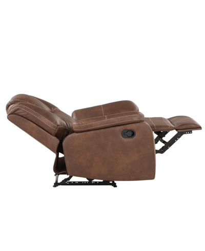 Shop Steve Silver Katrine 39" Manual Recliner In Medium Brown