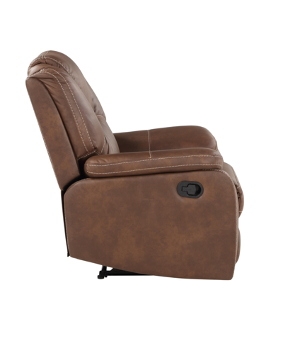 Shop Steve Silver Katrine 39" Manual Recliner In Medium Brown