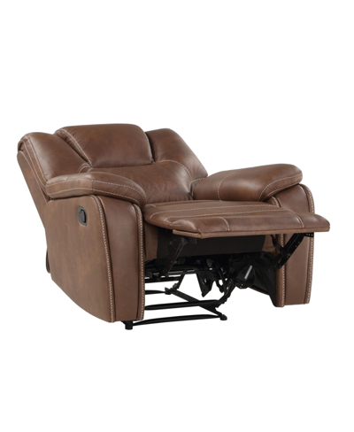 Shop Steve Silver Katrine 39" Manual Recliner In Medium Brown