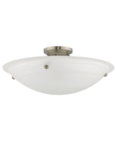 Livex Oasis Semi Flush Light In Nickel