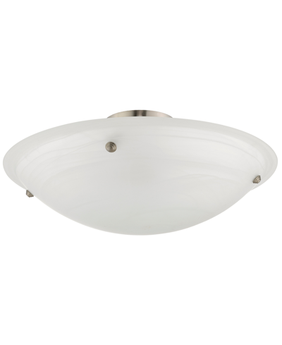 Livex Oasis Semi Flush Light In Nickel