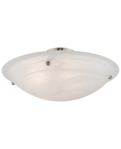 Livex Oasis Semi Flush Light In Nickel