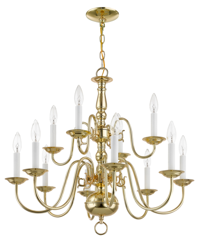 Shop Livex Williamsburg Chandelier Light In Polished Bronze