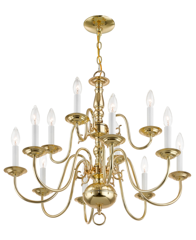 Shop Livex Williamsburg Chandelier Light In Polished Bronze