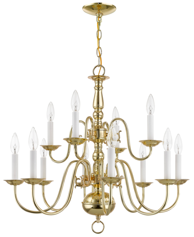 Shop Livex Williamsburg Chandelier Light In Polished Bronze