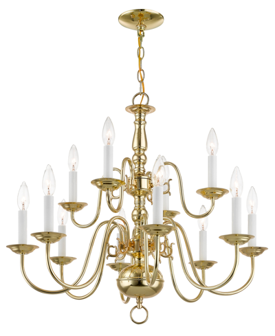 Shop Livex Williamsburg Chandelier Light In Polished Bronze