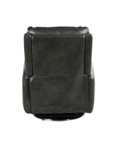 Steve Silver Athens Swivel Power Recliner In Dark Gray