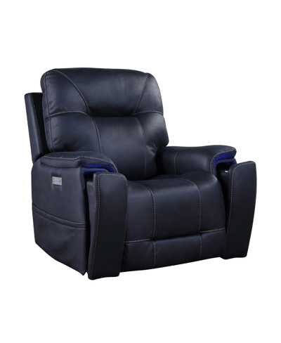 Shop Steve Silver Lexington 38" Power Media Recliner In Navy