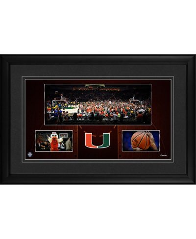 Fanatics Authentic Miami Hurricanes Framed 10'' X 18'' Watsco Center Panoramic Collage In Multi