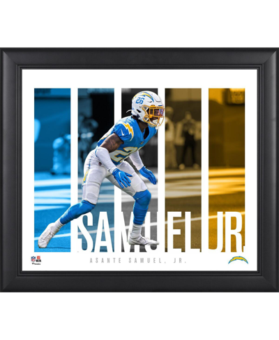 Shop Fanatics Authentic Asante Samuel Jr. Los Angeles Chargers Framed 15" X 17" Player Panel Collage In Multi