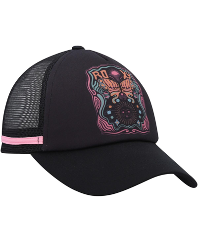 Shop Roxy Women's  Black Dig This Trucker Adjustable Hat