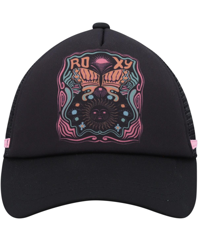 Shop Roxy Women's  Black Dig This Trucker Adjustable Hat