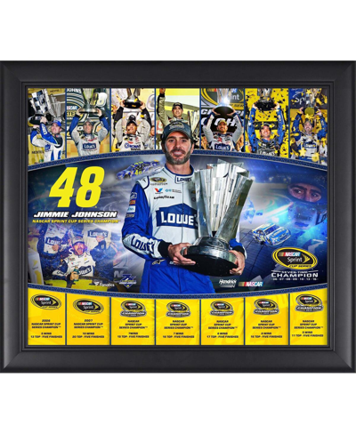 Shop Fanatics Authentic Jimmie Johnson Framed 15" X 17" 2016 Sprint Cup Champion 7-time Champion Collage In Multi