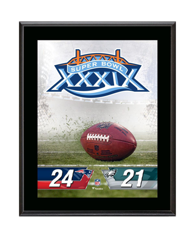 Shop Fanatics Authentic New England Patriots Vs. Philadelphia Eagles Super Bowl Xxxix 10.5" X 13" Sublimated Plaque In Multi