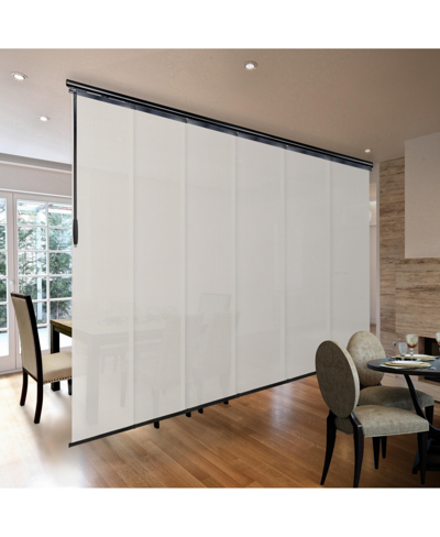 Shop Rod Desyne Meshed Tope Blind 6-panel Single Rail Panel Track Extendable 70"-130"w X 94"h, Panel Width 23.5" In Black