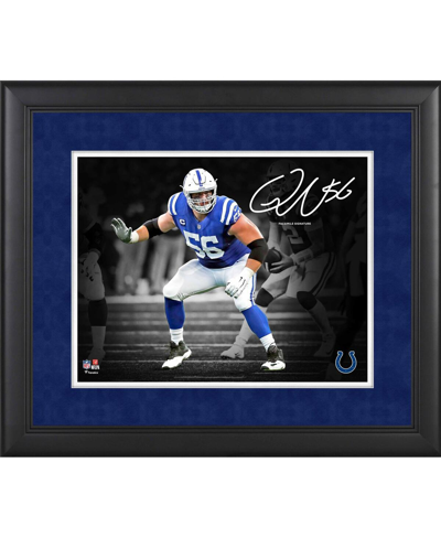 Shop Fanatics Authentic Quenton Nelson Indianapolis Colts Facsimile Signature Framed 11" X 14" Spotlight Photograph In Multi