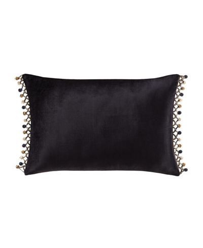 J Queen New York Amara Boudoir Decorative Pillow, 14" X 20" In Indigo