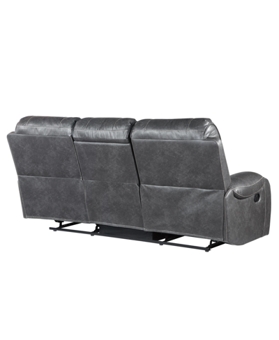 Shop Steve Silver Keily 86" Manual Recliner Sofa Grey In Dark Gray