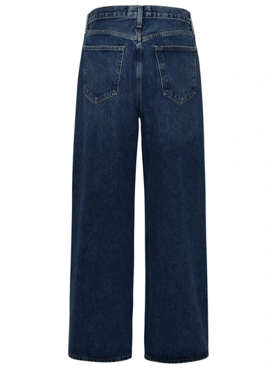 Shop Agolde Baggy Jeans In Blue Denim