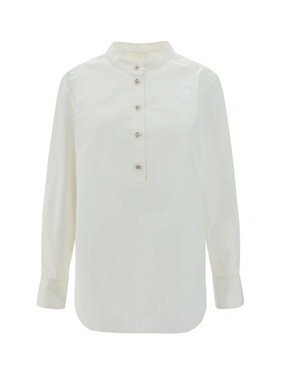 Shop Chloé Knot Button Shirt In Buttercream