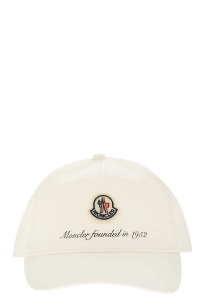Shop Moncler Gabardine Baseball Cap In White