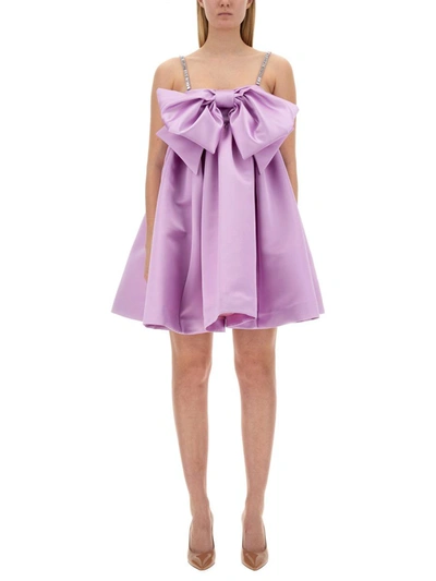 Shop Nina Ricci Dress With Maxi Bow In Lilac