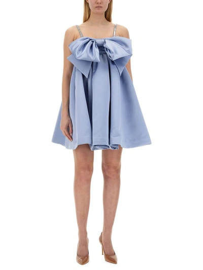 Shop Nina Ricci Dress With Maxi Bow In Baby Blue