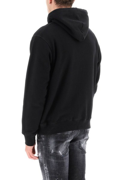 Shop Dsquared2 Icon Hoodie In Black White (black)