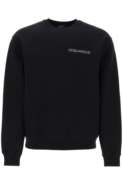Shop Dsquared2 Cool Fit Printed Sweatshirt In Black (black)
