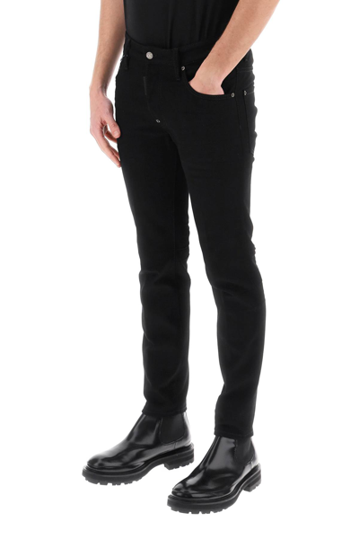 Shop Dsquared2 Skater Jeans In Black Bull Wash In Black (black)